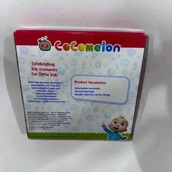 NEW! Cocomelon Float Pool Raft Shaded Covered Ages 1-2 - Picture 4 of 6